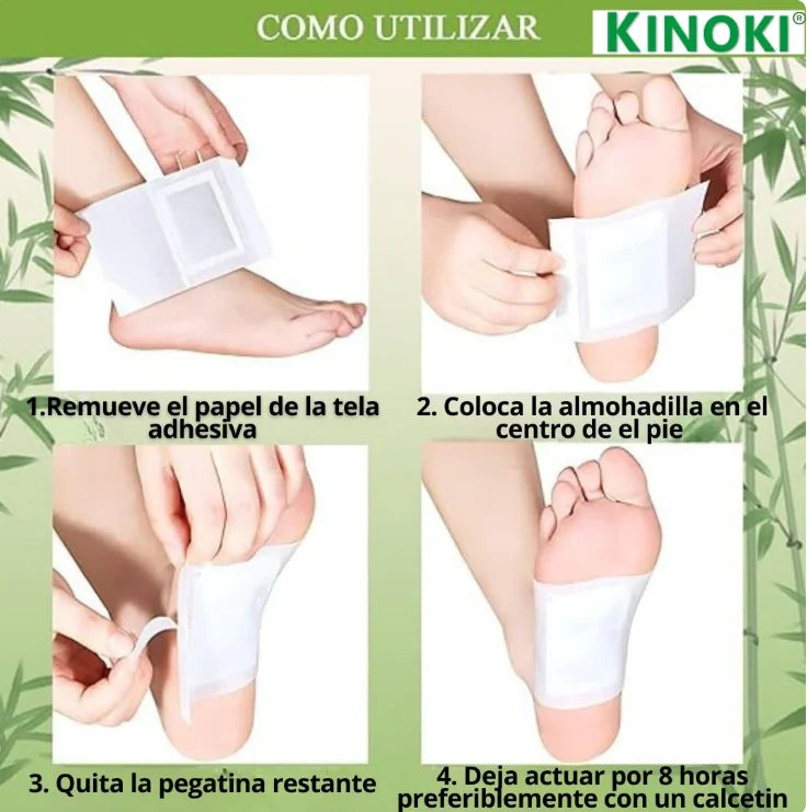 Parches Desintoxicantes Kinoki para Pies
